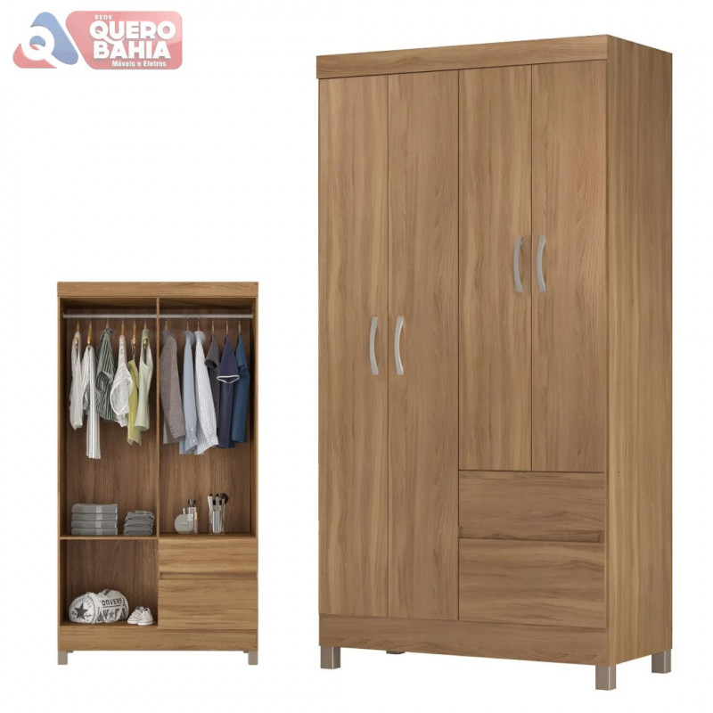 ROUPEIRO DEMOBILE LOTUS 04 PORTAS E 02 GAVETAS AMENDOLA TOUCH