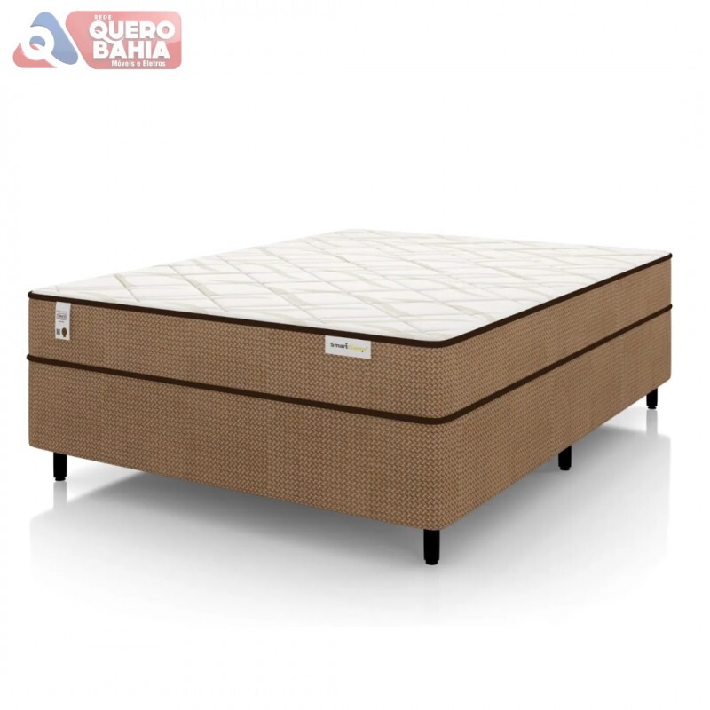 CONJUNTO BOX PLUMATEX SMARTCLASSIC BEGE CASAL 138 X 188 X 64