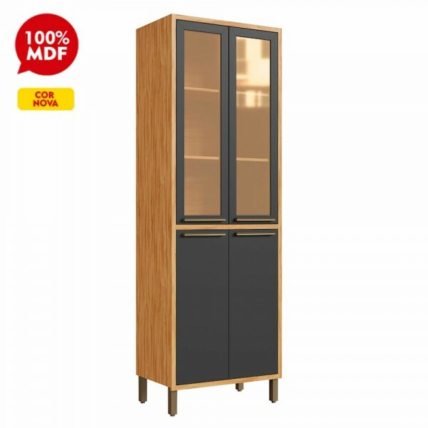 PANELEIRO CRISTALEIRA RONIPA REFLECTA SYRAH 220CM AMENDOA/CHUMBO PANELEIRO CRISTALEIRA RONIPA REFLECTA SYRAH 220CM AMENDOA/CHUMBO