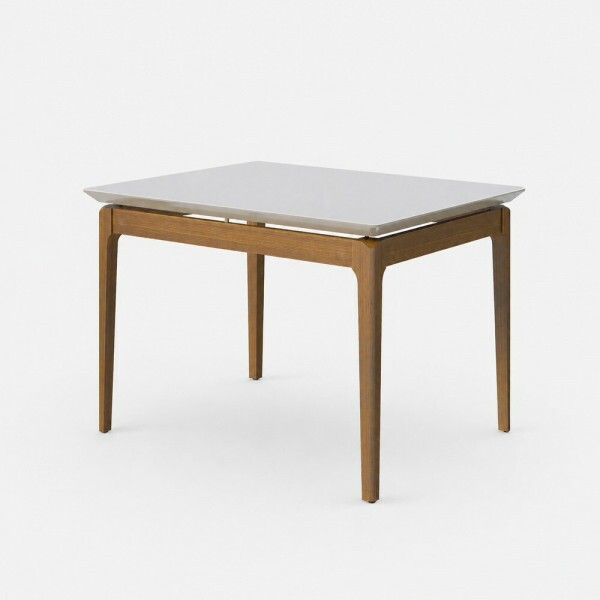 MESA IMCAL WIND 1.2 C/ VIDRO RETANGULAR OFF WHITE / CINAMOMO MESA IMCAL WIND 1.2 C/ VIDRO RETANGULAR OFF WHITE / CINAMOMO