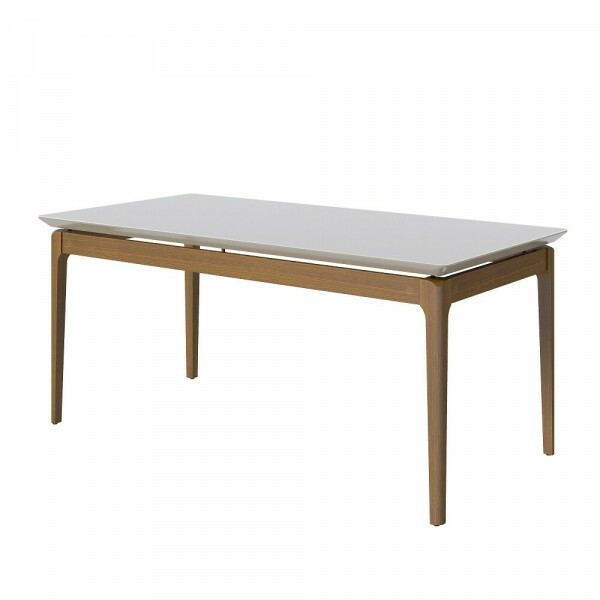 MESA IMCAL WIND 1.8 C/ VIDRO RETANGULAR OFF WHITE / CINAMOMO MESA IMCAL WIND 1.8 C/ VIDRO RETANGULAR OFF WHITE / CINAMOMO
