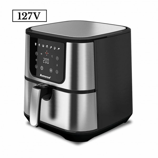 FRITADEIRA 7L AMVOX AIR FRYER DIGITAL ARF1255 1700W 110V INOX/PRETA