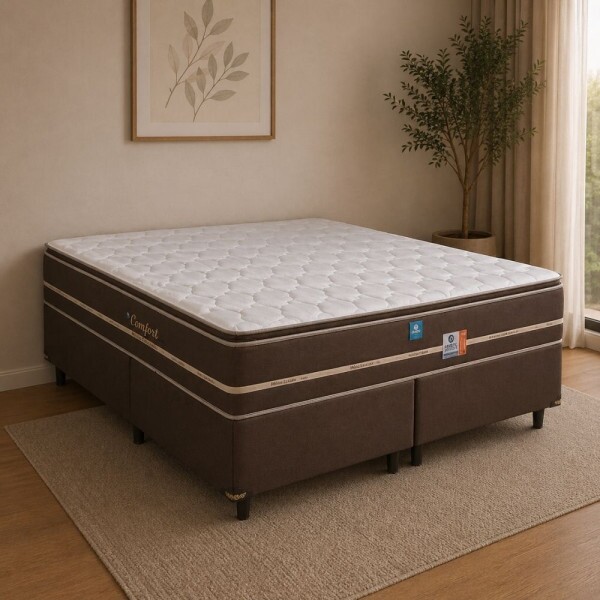 CJ BASE BOX/COLCHAO MOLAS ENSACADAS 193X203X62 SONOS CONFORT IN BROWN CJ BASE BOX/COLCHAO MOLAS ENSACADAS 193X203X62 SONOS CONFORT IN BROWN
