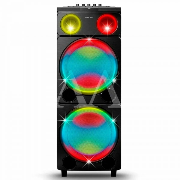 CAIXA DE SOM PHILIPS AMPLIFICADORA TAX5509 PARTY SPEAKER C/FM 2400 WATS