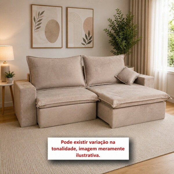 ESTOFADO RG VIENA RETRATIL 2.50 BEGE ESCURO INCA 16 ESTOFADO RG VIENA RETRATIL 2.50 BEGE ESCURO INCA 16