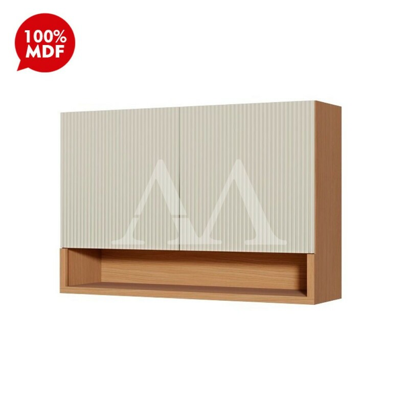 ARMARIO NESHER 2P ABRIR SIMONE MENDES 120CM CARVALHO/GREIGE 500960