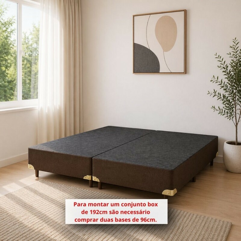 BASE BOX 96X203X30 RECONFLEX SOMIE SUEDE MARROM BASE BOX 96X203X30 RECONFLEX SOMIE SUEDE MARROM