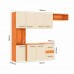 COZINHA FELLICCI COMPACTA MILA C/ BALCAO CINAMOMO/OFF WHITE