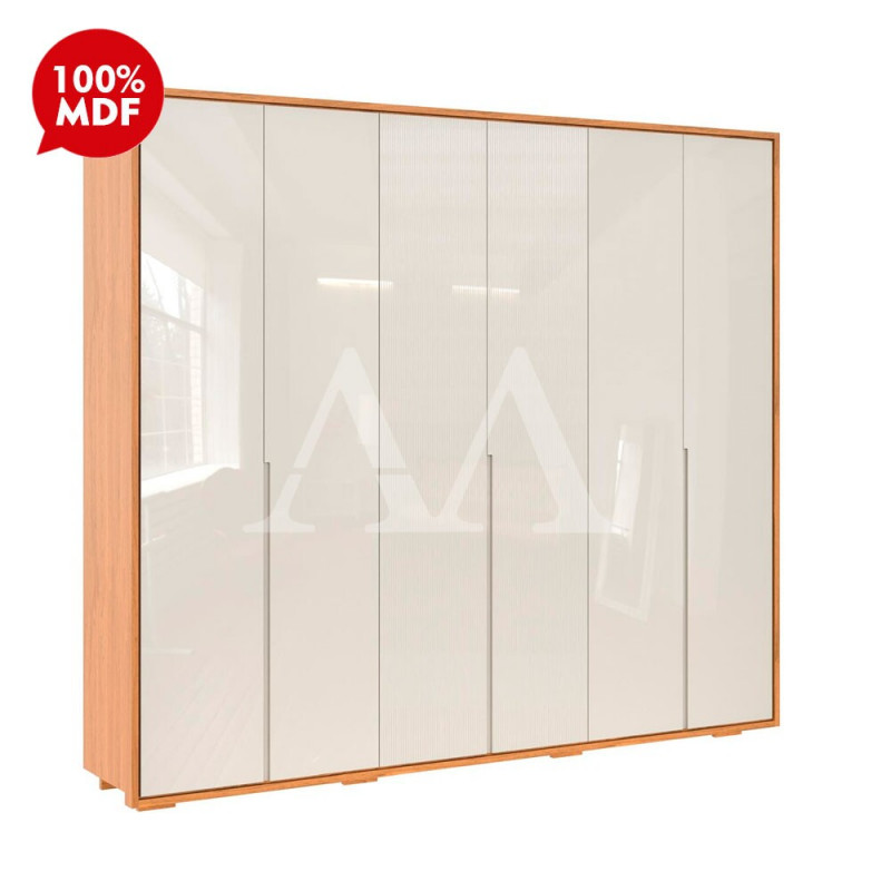 ROUPEIRO 6P ABRIR 6G ROBEL CONCEPT 2.7 LISO C/ PES FREIJO / OFF WHITE