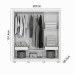 ROUPEIRO 3P CORRER 2G CAEMMUN CHILE 1.9 LUX C/ ESPELHO FREIJO / OFF WHITE