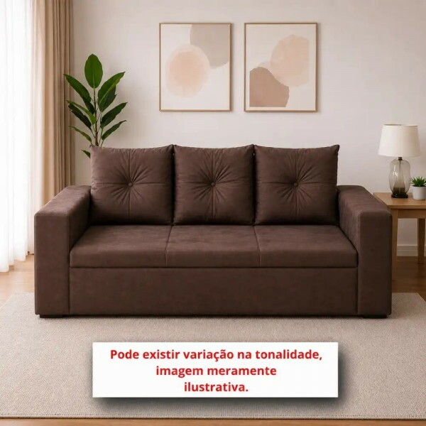 ESTOFADO RG FLEX 3 LUGARES TURIM MARROM ESTOFADO RG FLEX 3 LUGARES TURIM MARROM
