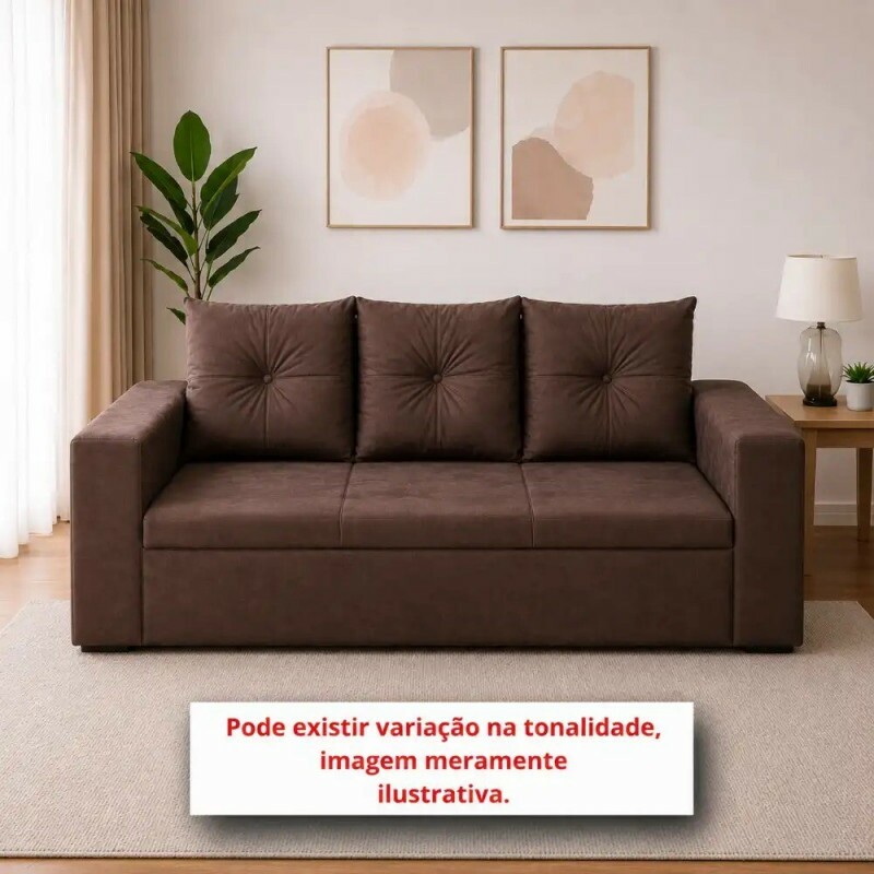 ESTOFADO RG FLEX 3 LUGARES TURIM MARROM ESTOFADO RG FLEX 3 LUGARES TURIM MARROM
