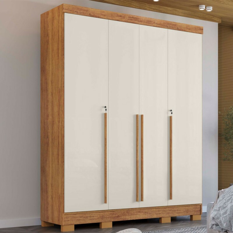 ROUPEIRO 4P. ABRIR 3G RUD RACK DOMUS CEDRO/AREIA