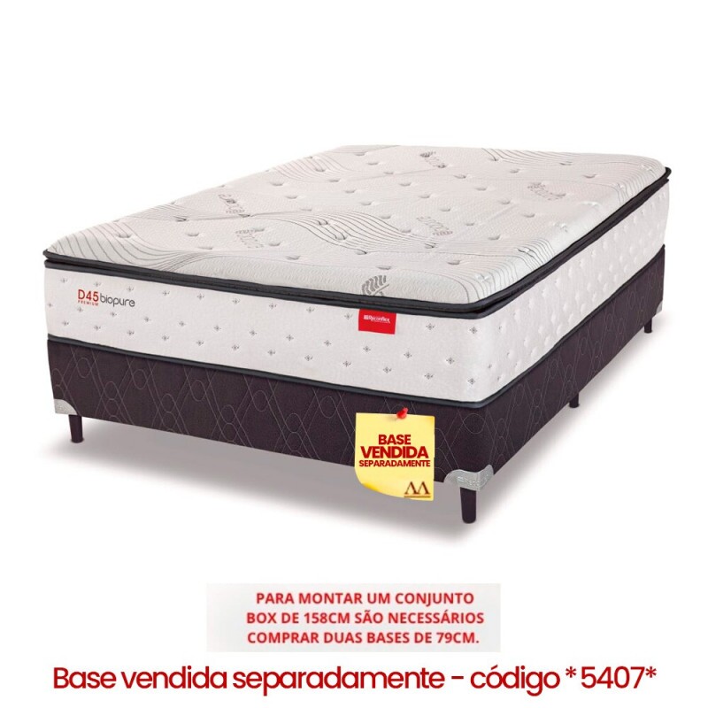 COLCHAO D45 158X198X30 RECONFLEX PREMIUM BIOPURE C/PILLOW COLCHAO D45 158X198X30 RECONFLEX PREMIUM BIOPURE C/PILLOW