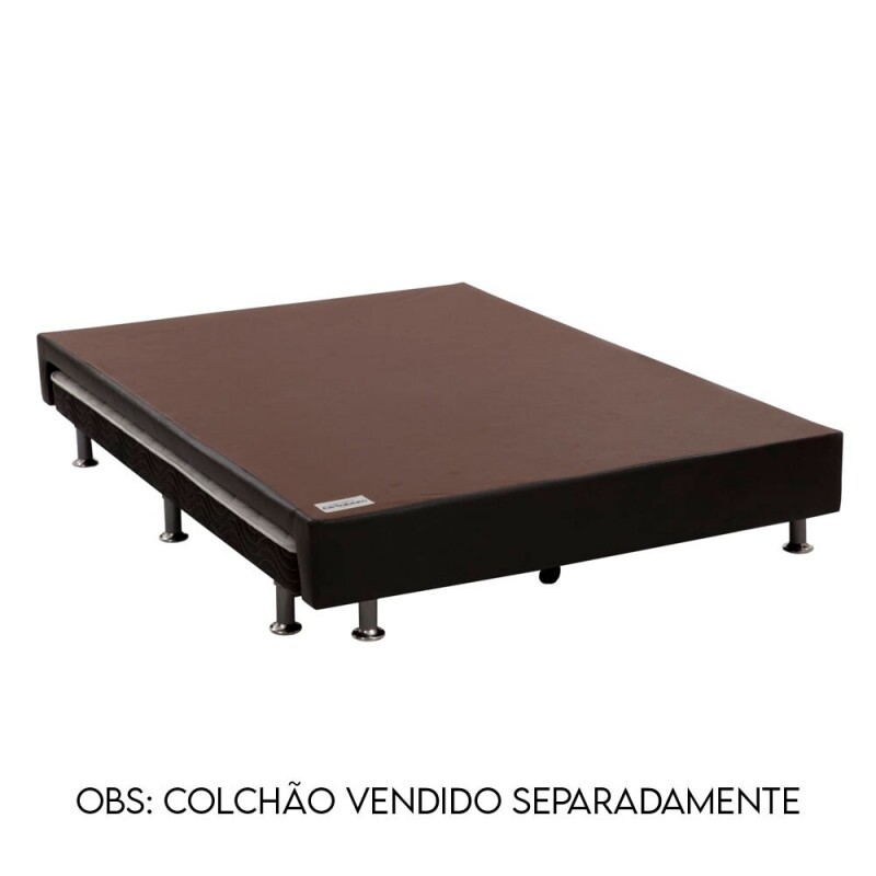 BASE BOX 138X188X25 ORTOBOM SOMMIER CORINO VAZADA PRETO