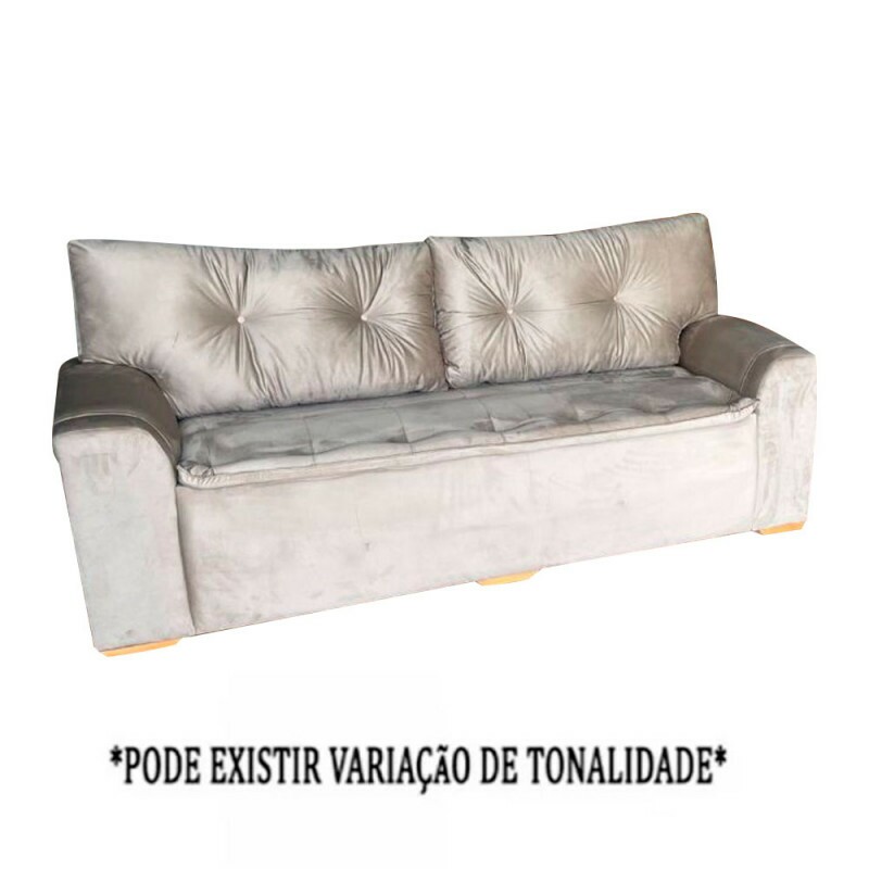 ESTOFADO MALU 3 LUGARES PARMA CASTOR VELUDO ESTOFADO MALU 3 LUGARES PARMA CASTOR VELUDO