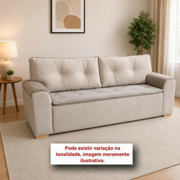 ESTOFADO MALU 3 LUGARES PARMA CASTOR VELUDO ESTOFADO MALU 3 LUGARES PARMA CASTOR VELUDO
