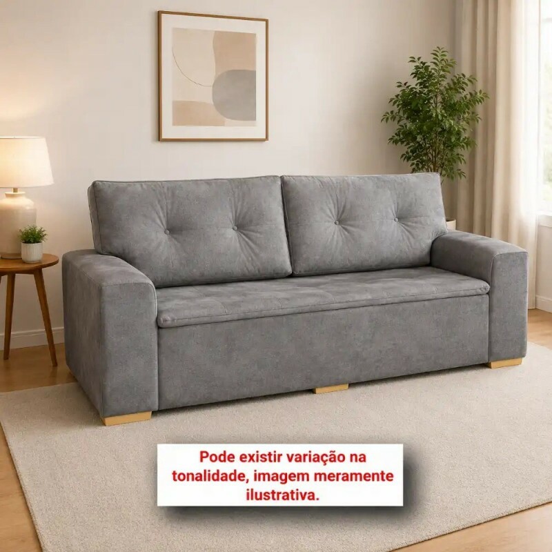 ESTOFADO MALU 3 LUGARES PARMA GRAFITE VELUDO ESTOFADO MALU 3 LUGARES PARMA GRAFITE VELUDO