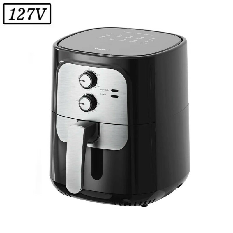 FRITADEIRA 5,5L GAABOR AIR FRYER VINTAGE AF-65M01AS 1400W 127V PRETO/PRATA FRITADEIRA 5,5L GAABOR AIR FRYER VINTAGE AF-65M01AS 1400W 127V PRETO/PRATA