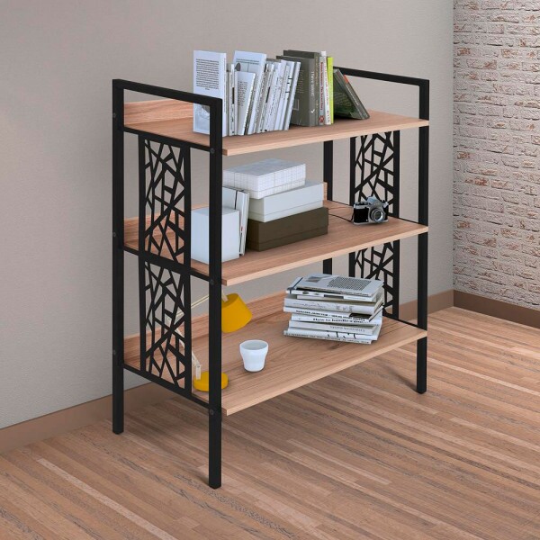 ESTANTE CIPLAFE BETA 3 PRATELEIRAS PRETO FOSCO/CARVALHO MONTREAL ESTANTE CIPLAFE BETA 3 PRATELEIRAS PRETO FOSCO/CARVALHO MONTREAL