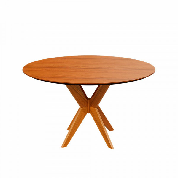 MESA AGN VITORIA REDONDA 90CM TAMPO LAMINADO MADEIRA