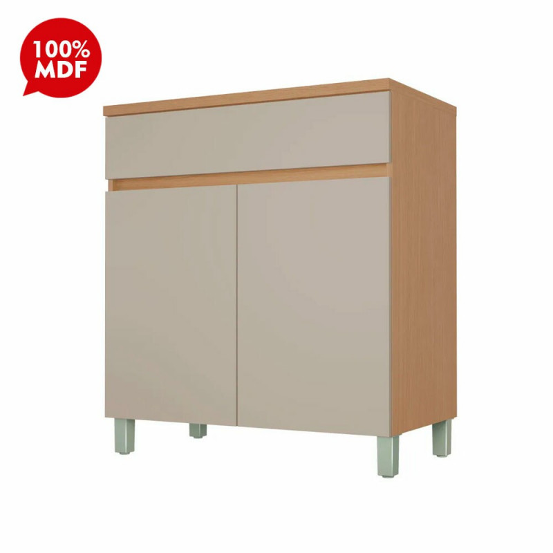 BALCAO NESHER 2P 1G REALEZA PREMIUM 80CM CARVALHO/GREIGE 501158 BALCAO NESHER 2P 1G REALEZA PREMIUM 80CM CARVALHO/GREIGE 501158