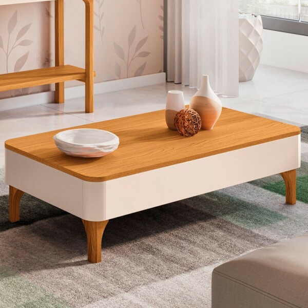 MESA CENTRO HB LIZ OFF WHITE/CINAMOMO