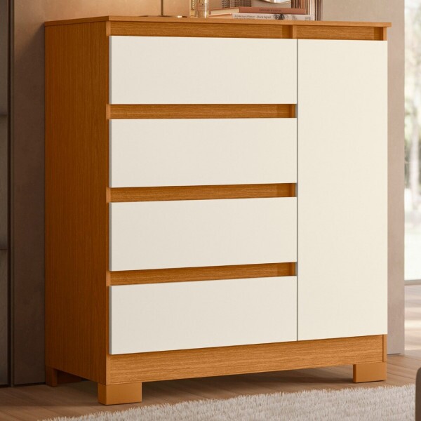 COMODA 4G ALBATROZ OLIMPIA C/SAP CINAMOMO/OFF WHITE