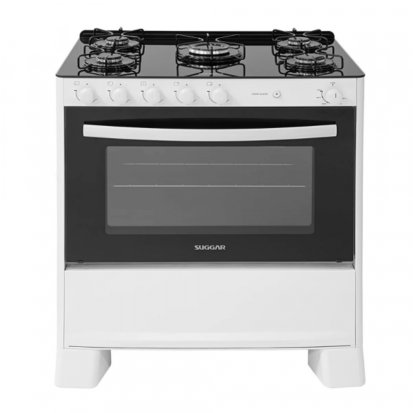 FOGAO 5B SUGGAR COOK GLASS MESA VIDRO BRANCO FGVCG510BR