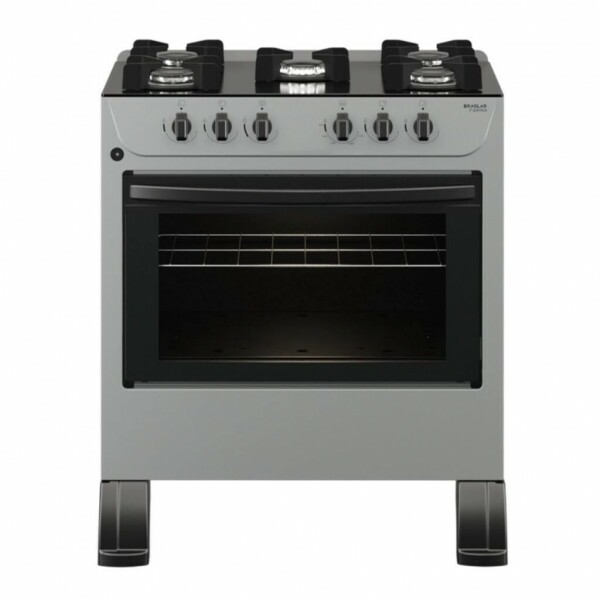 FOGAO 5B BRASLAR CARINA FRONT MESA VIDRO TITANIUM