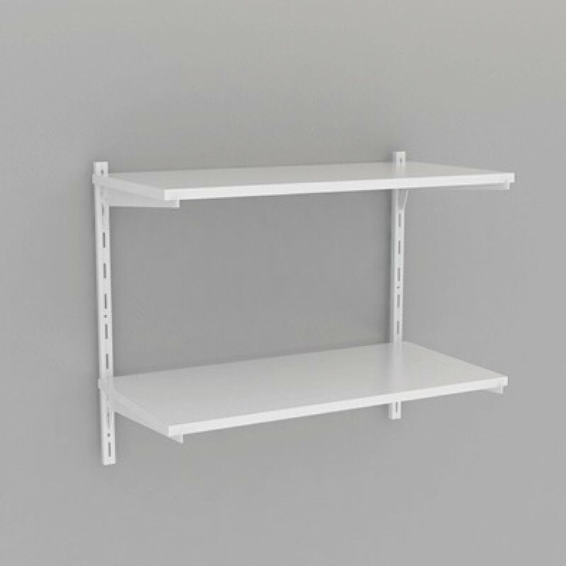 KIT 2 PRATELEIRA BRASFORMA MULTIUSO 60X30 C/TRILHO BRANCO