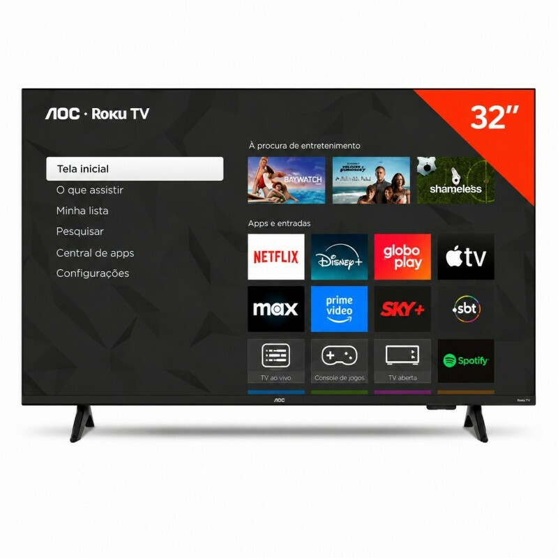 SMART TV AOC 32S5155/78G DLED 32" ROKU 3 HDMI 1 USB WIFI INTEGRADO SMART TV AOC 32S5155/78G DLED 32" ROKU 3 HDMI 1 USB WIFI INTEGRADO