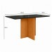 CJ MESA 4C POLIMAN HELO RETANGULAR 120X80 C/VIDRO CAD LUARA FREIJO/PRETO/GRISS